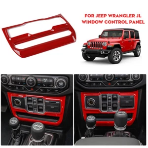 Window Control Switch Panel Cover Trim Bezel For Jeep Wrangler JL 2018+ ABS - Picture 1 of 9