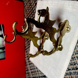 Pegasus Design 2er Set Deko Messing Wandhaken/Aufhänger Indien Rarität - Bild 1 von 8