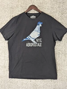 Camiseta negra Aeropostale para hombre con gráfico de manga corta cuello redondo talla XXL - Imagen 1 de 8