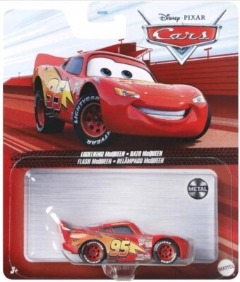 DISNEY PIXAR CARS - MATTEL LIGHTNING MCQUEEN Rayo Flash Bliksem Disney Cars 1:55 Die-cast Auto Metall Neu