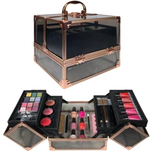 Technic Beauty Case Black & Rose Gold Filled Case - Picture 1 of 5
