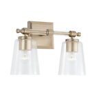 Capital Lighting Breigh 2 Light Vanity Brushed Champagne Clear   144821Bs 523
