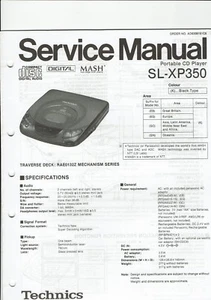 Technics Original Service Manual für SL- XP 350 - Picture 1 of 1