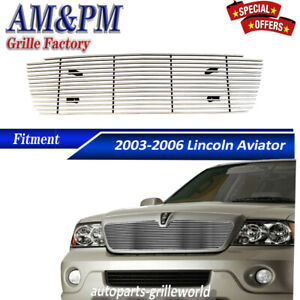 Front Billet Grille for Lincoln Aviator 2003-2006 Upper Chrome Grill Insert 04