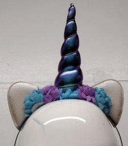 Shiny Unicorn Horn Ears Flowers HAND CRAFTED WELL MADE Costume Headband YanJie - Picture 1 of 16