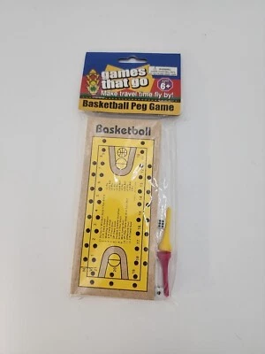 NIP Games That Go Basketball Peg Game travel toy - Image 1 of 4