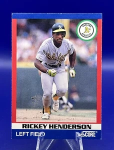 1991 Punktzahl 100 Superstars Rickey Henderson #10 HOF Oakland A's - Bild 1 von 2