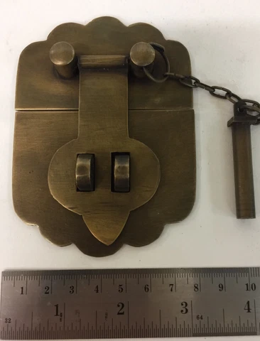 Villa Classic Treasure Box Vintage Patina Door Cabinet Lock Handle Grade ABronze Cover