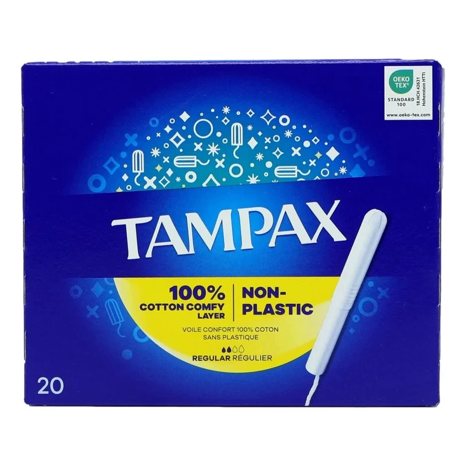 20 Tampax Regular Tampons Protection/Discretion Cardboard Applicator - Image 1 of 1