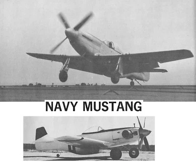 Model Airplane Plans (UC): Navy P-51D Mustang 28" Carrier Model up to .40 Engine - Image 1 of 4