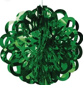 Creative Converting Hanging Party Decoration 16" Die-Cut Foil Ball, Green - Picture 1 of 1