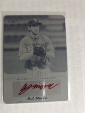 2013 Leaf Perfect Game A. J. Moore Black Printing Plate Auto #1/1 Kennesaw State