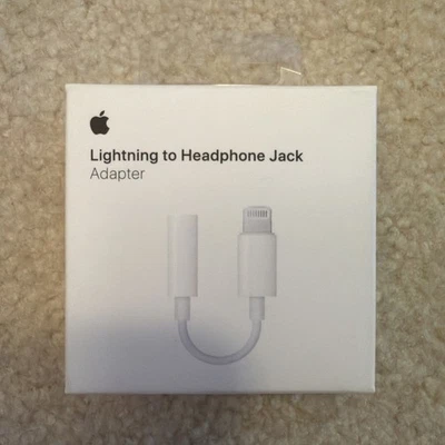 Authentic Apple Lightning to Headphone 3.5mm Jack Adapter - White MMX62AM/A - Image 1 of 3