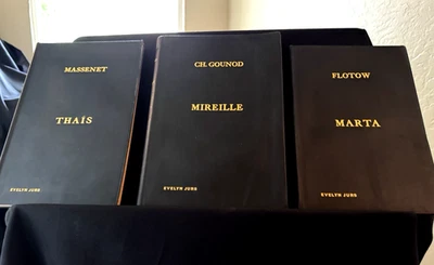 RARE 1907 Thaïs + Gounod Mireille + Flotow Marta | Opera Vocal Scores | E. Jurs - Image 1 of 4