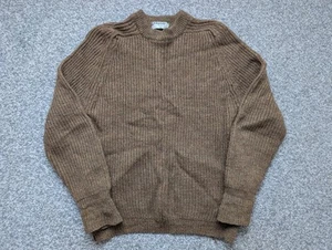 Kilspindie Jumper Mens Brown Medium Scotland Wool Chunky Knit Hunting Sweater - Picture 1 of 15