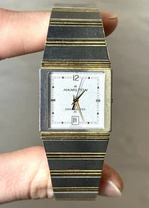 Raro De Colección Hamilton Cronómetro XC 9904 Hombre Reloj Pulsera Cuarzo Suizo Piezas Reparación - Imagen 1 de 10