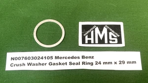 N007603024105 Anillo de sellado de junta de arandela de aplastamiento Mercedes Benz 24 mm x 29 mm - Imagen 1 de 4