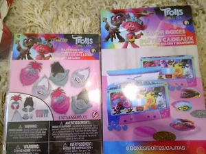 2 NEW Dreamworks TROLLS world tour birthday party favor boxes & balloon kit - Picture 1 of 1
