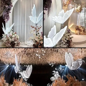 Giant Led Luminous Butterfly Floor Or Ceiling Lamp Large Wedding Parties Decor - Picture 1 of 14