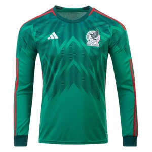 Adidas Men's Mexico Home Long Sleeve Jersey 22/23 - Picture 1 of 4