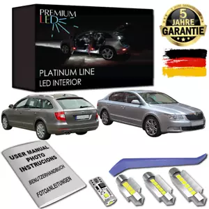 Skoda Superb 3T II LED Innenraumbeleuchtung Premium Set 18 SMD Weiss Canbus - Picture 1 of 10