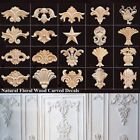 Natural Floral Wood Carved Crafts Woodcarving Decorative  Wall Door Decoration