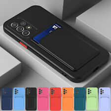 Case For Samsung Galaxy A53 A33 A23 A12 A52s 5G Soft Silicone Card Slot Cover