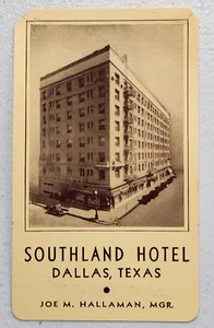 Calendario de tarjetas Southland Hotel Dallas Tx 1939-1940 - Imagen 1 de 3