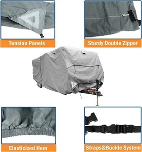 RV Cover Travel Trailer+Storage Bag-UV Resistant Adhesive Repair Patches 18"-39" - Picture 1 of 8
