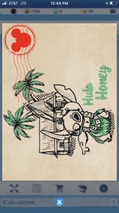 topps disney sammeln DIGITAL Summertime Stitch gestempelt Postkarte Hula Honey - Bild 1 von 3