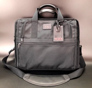 Tumi Ballistic Black Nylon Laptop Shock Absorber Briefcase Bag, Great Condition - Picture 1 of 18