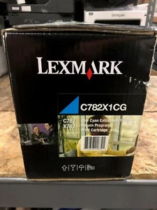 Lexmark Toner C782X1CG Cyan for Lexmark New Oem Sealed - Picture 1 of 2
