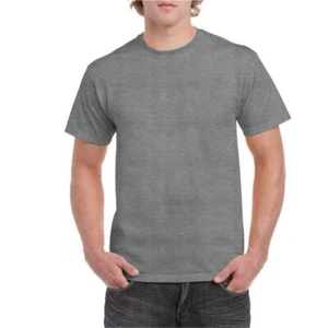 Mens Cotton T-Shirt Adult Soft Short Sleeves Round Neck Plain Casual Tee Top - Picture 1 of 52