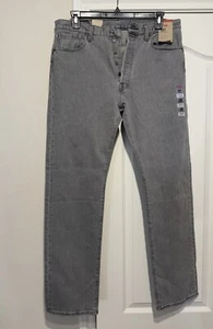 Levi’s Men's 501 Original Regular Fit Straight Leg Jeans Grey 34x32 - Picture 1 of 7