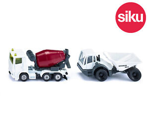 Siku 1692 Construction Set Concrete Lorry & Dump Truck - Die-Cast Model Toy