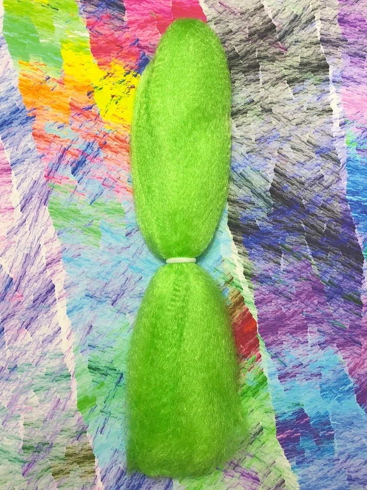 CyberloxShop Kanekalon Jumbo Zopf Limette Neongrün Haar Dreads Box Zöpfe