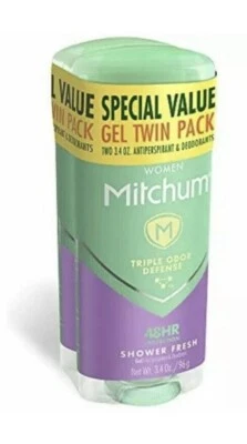 Paquete doble Mitchum desodorante antitranspirante mujer triple gel de defensa de olores 3,4 oz Foto 1 de 4