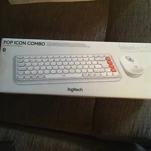 LOGITECH Pop Icon Combo Wireless Keyboard & Mouse Set - White New Sealed - Picture 1 of 1