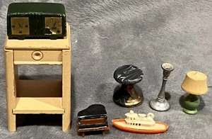 Vintage Strombecker Nachttischlampe 1940 Puppenstube Möbelknacker Jack Clue - Bild 1 von 18