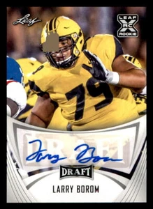 2021 Leaf Draft AUTO #BALB1 Larry Borom (ref 225463) - Picture 1 of 2