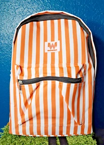 Neu mit Etikett 2025 Whataburger Rucksack orange und weiß gestreift 15 x 11 x 5 - Bild 1 von 9