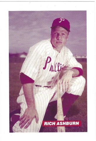 1990 Philadelphia Phillies Rich Ashburn 4 x 6 inch postcard Cover