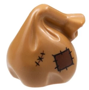 Lego Neu Medium Nougat Minifigur Sack Tasche Griff dunkelbraun Patch Muster D662 - Bild 1 von 2
