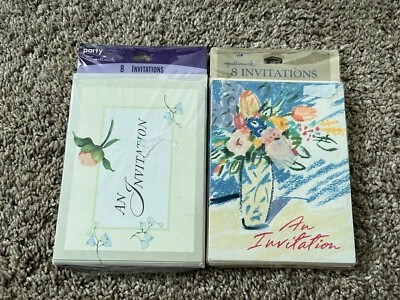 Vintage TODAS LAS OCASIONES Floral Fiesta Invitaciones Sello Sellado Foto 1 de 2