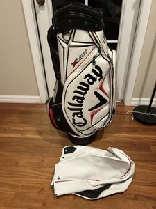 Callaway 2013 X Hot Staff Golftasche weiß schwarz, einige Gebrauchsspuren, ein kaputter Reißverschluss - Bild 1 von 7