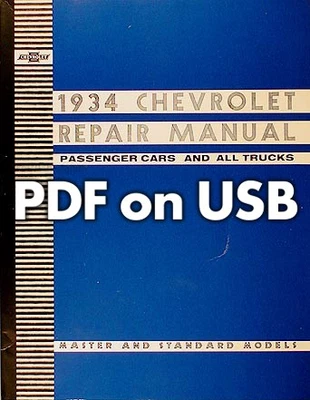 Unidad flash manual de taller Chevy 1934-1936 PDF en USB servicio de reparación de automóviles y camiones Foto 1 de 4