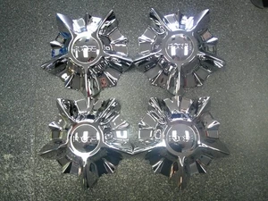 NEW Foose Impression Chrome Center Caps 8.0" 7420-35 7420-36 S601-34 - Set/4* - Picture 1 of 11