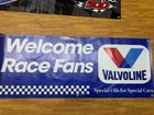 Valvoline Racing Banner 60x24 Welcome Race Fans Garage Wall Decor Checkered Flag