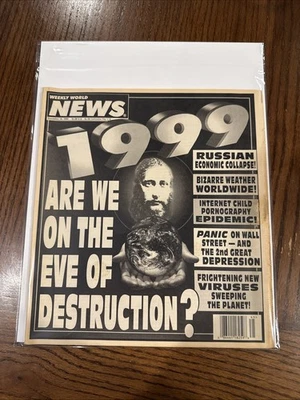 Weekly World News November 10, 1998 Are We On The Eve Of Destruction? Bag/Board! - Image 1 of 4