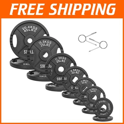 Placa de pesas de hierro fundido 45 lb para entrenamiento de fuerza Foto 1 de 4